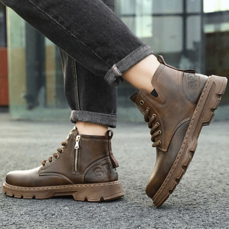 Leatherwork Boots - ​Men’s 2025 Winter New Arrival Zipper