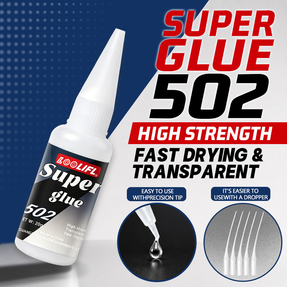 For Leather Work - Loolifl-502-20Ml Instant Transparent Cyanoacrylate Medium Thick