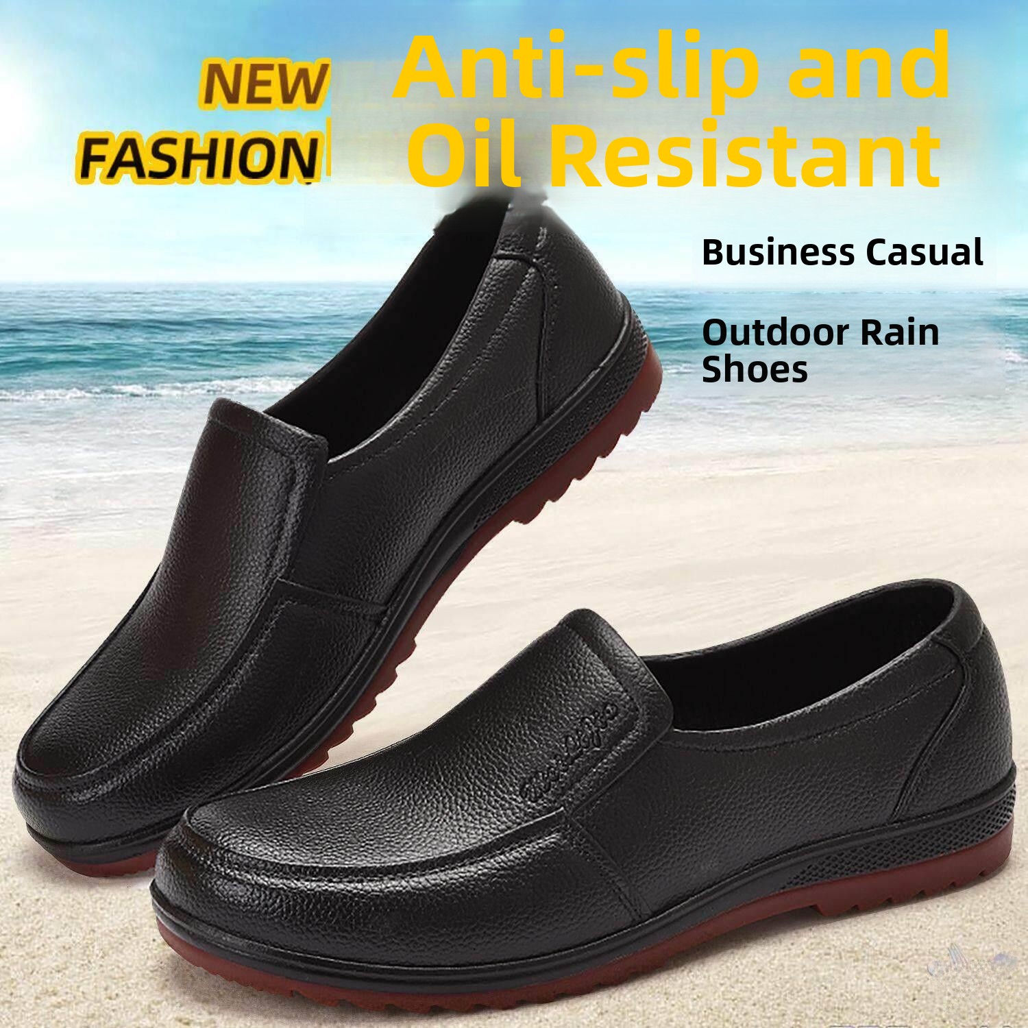 Men's Casual Work Rain Boots L - Leather Work Youtube review and price