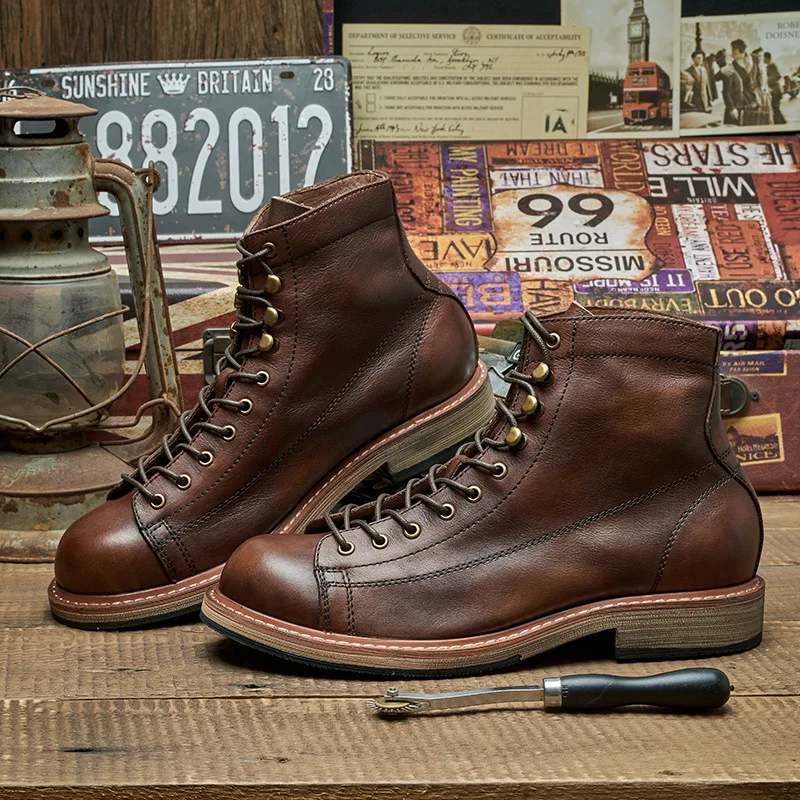 Handmade British Big Size Men  - Leatherwork Boots review and price