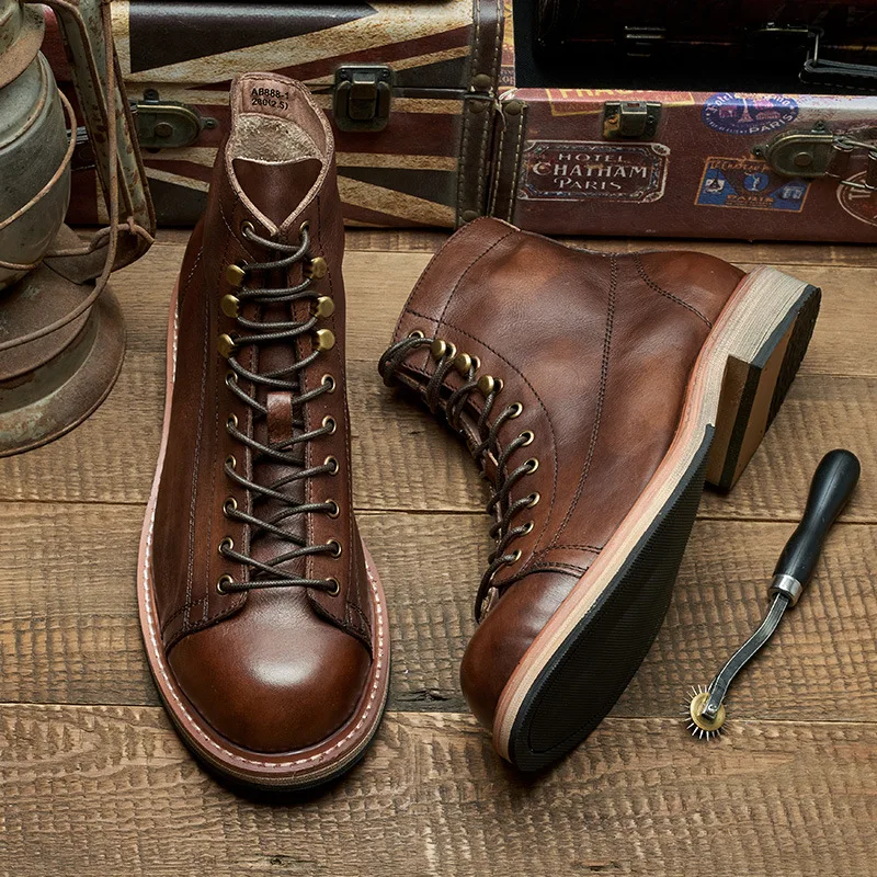 Handmade British Big Size Men  - Leatherwork Boots review and price