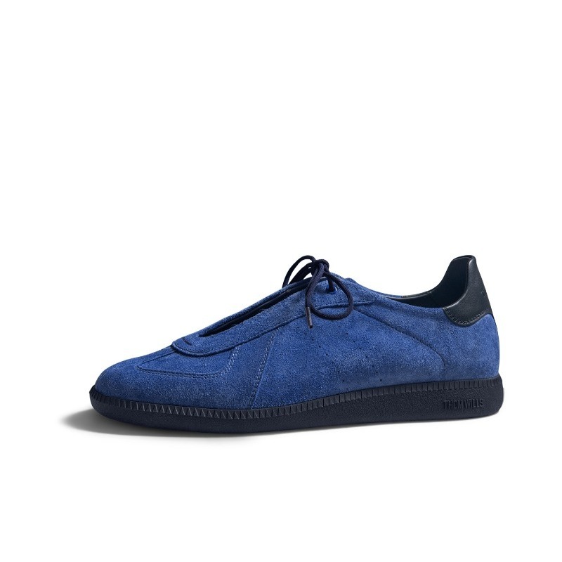 Luxury Cowhide Sneakers Blue C - Leatherwork Training review and price