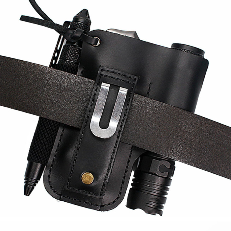 EDC Leather Flashlight Tool Ho - Leatherwork Knives review and price