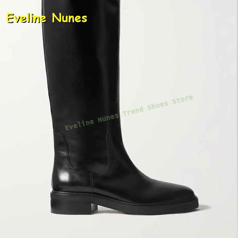 Black Leather Knee High Riding - Leatherwork Boots review and price