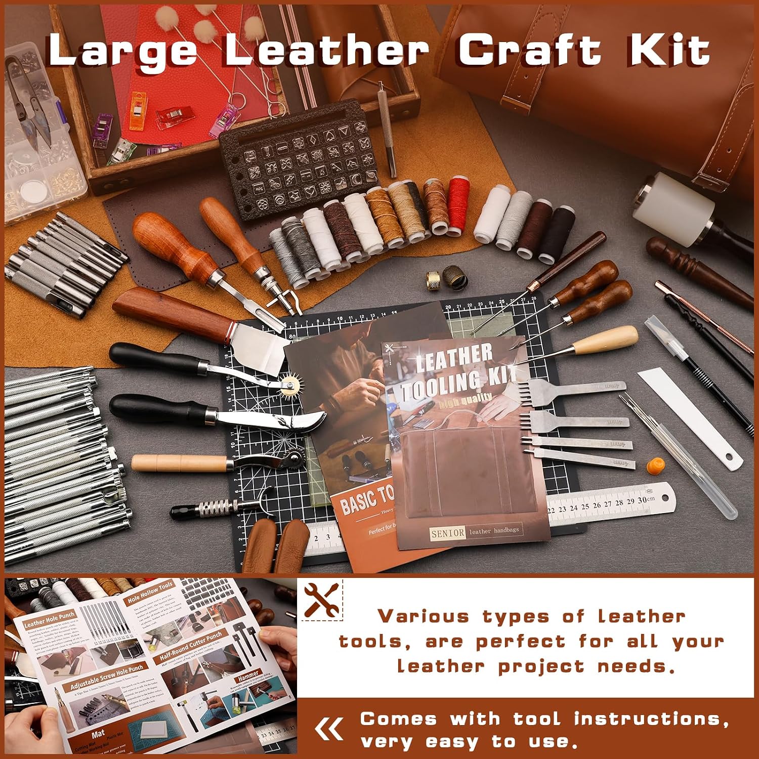 Leather Tooling Kit Leather Cr - For Leather Work review and price