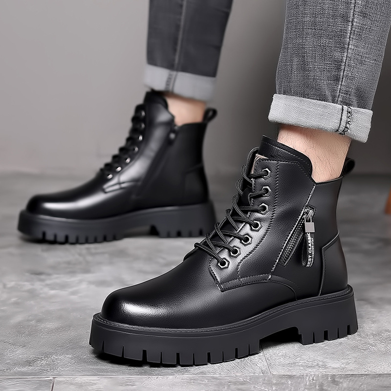Men Classic Genuine Leather Bo - Leatherwork Boots review and price