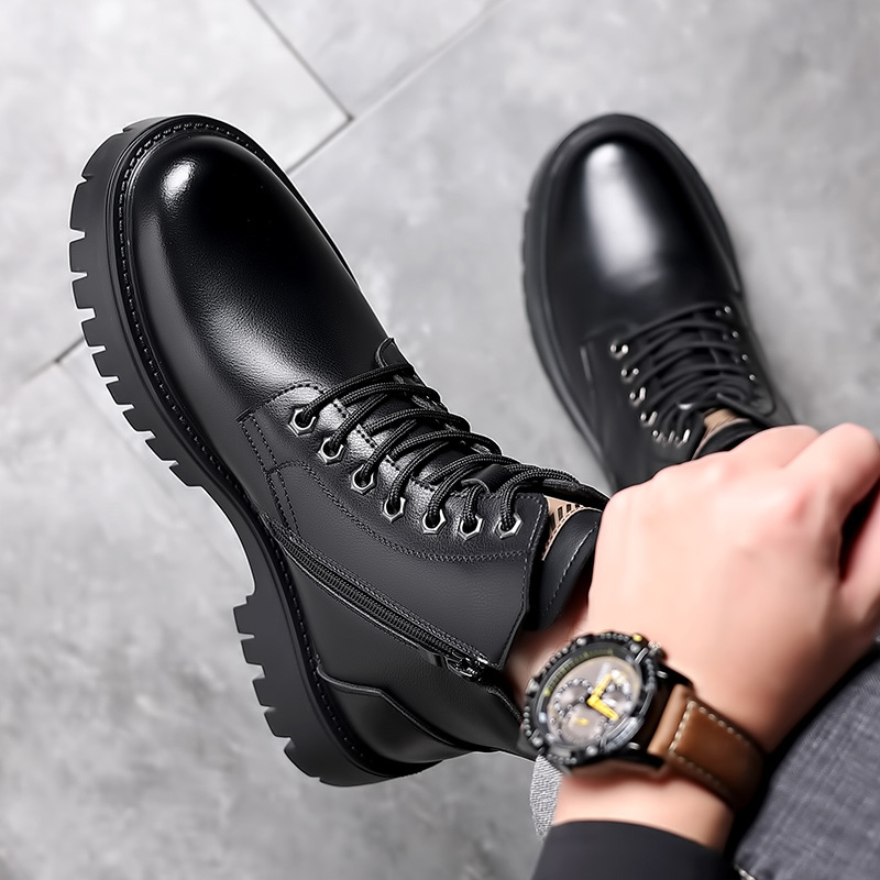 Men Classic Genuine Leather Bo - Leatherwork Boots review and price