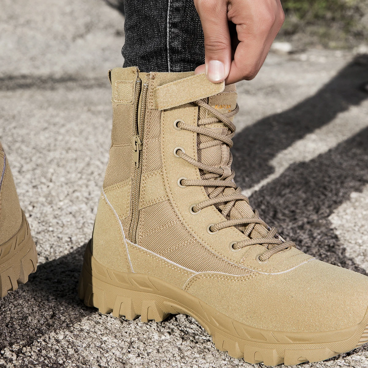 Men's Outdoor Hiking Shoes Hig - Leatherwork Boots review and price