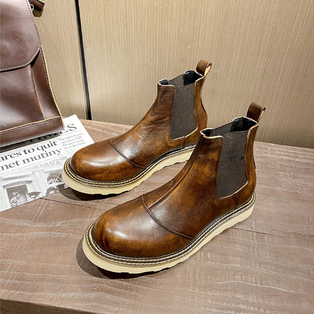 Retro Men's Genuine Leather Ch - Leather Work Western review and price