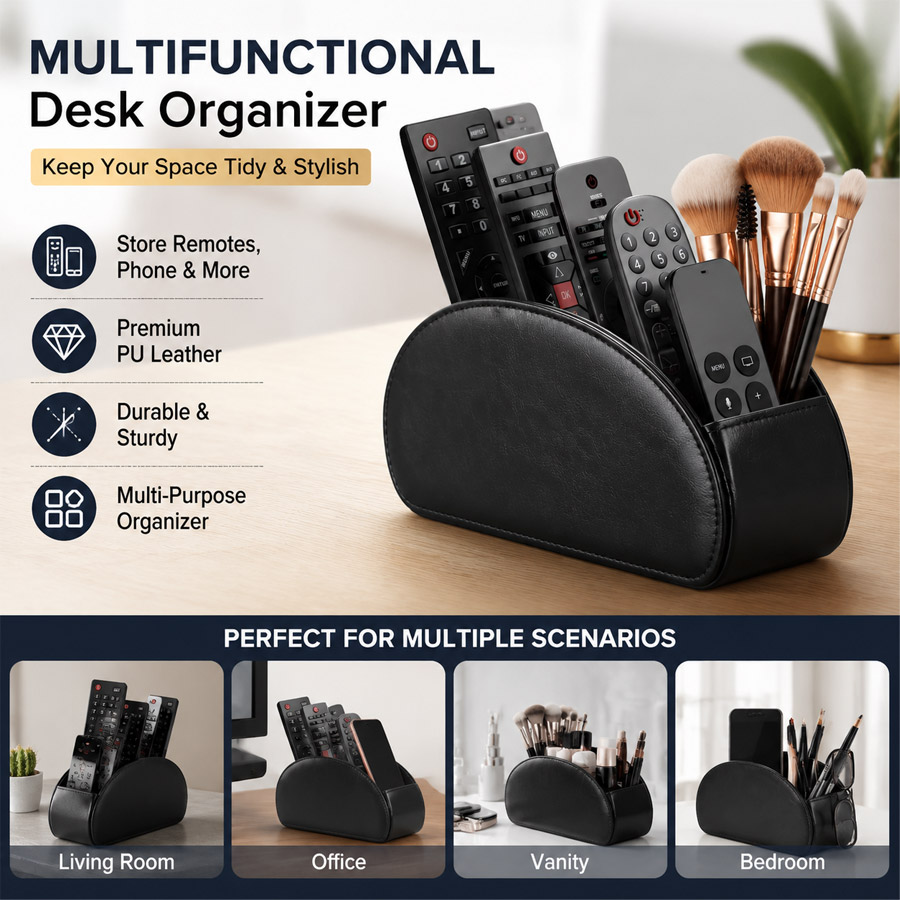 1Pc 5 Grid PU Leather Desktop  - Leatherwork Desk review and price