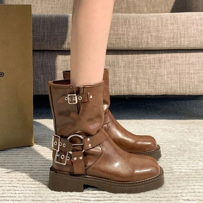 Women's Ankle Boots Autumn Wor - Leather Work Western review and price