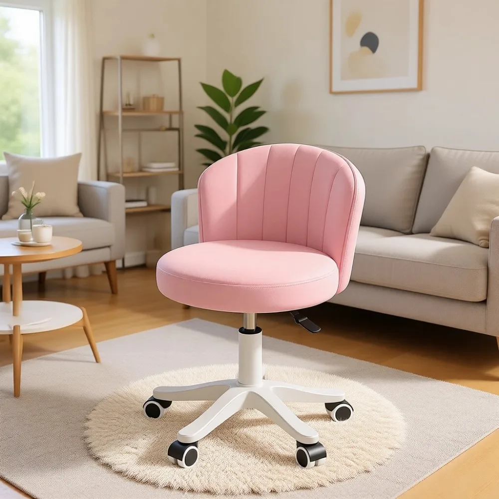 Round Rolling Desk Chair Armle - Leatherwork Desk review and price
