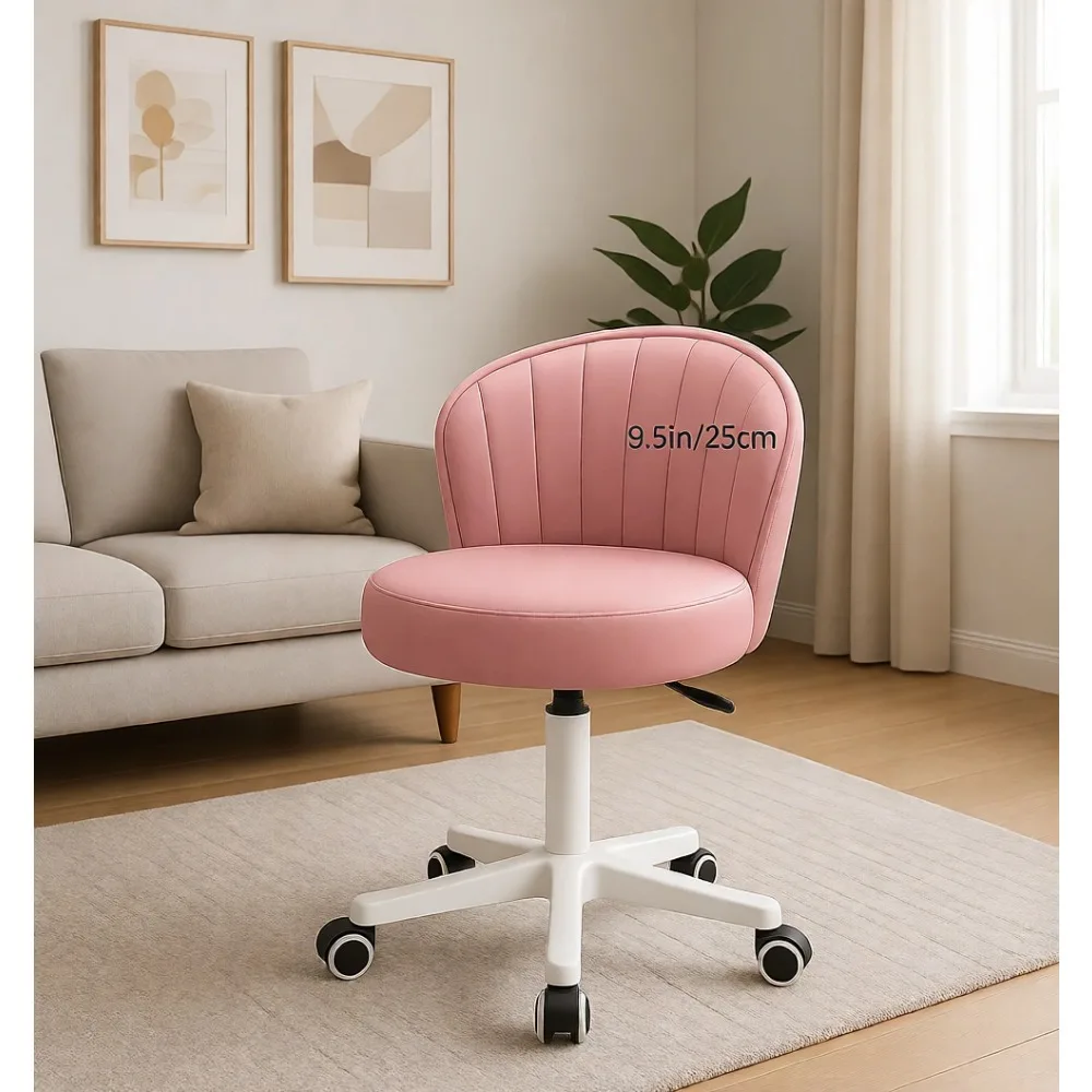 Round Rolling Desk Chair Armle - Leatherwork Desk review and price