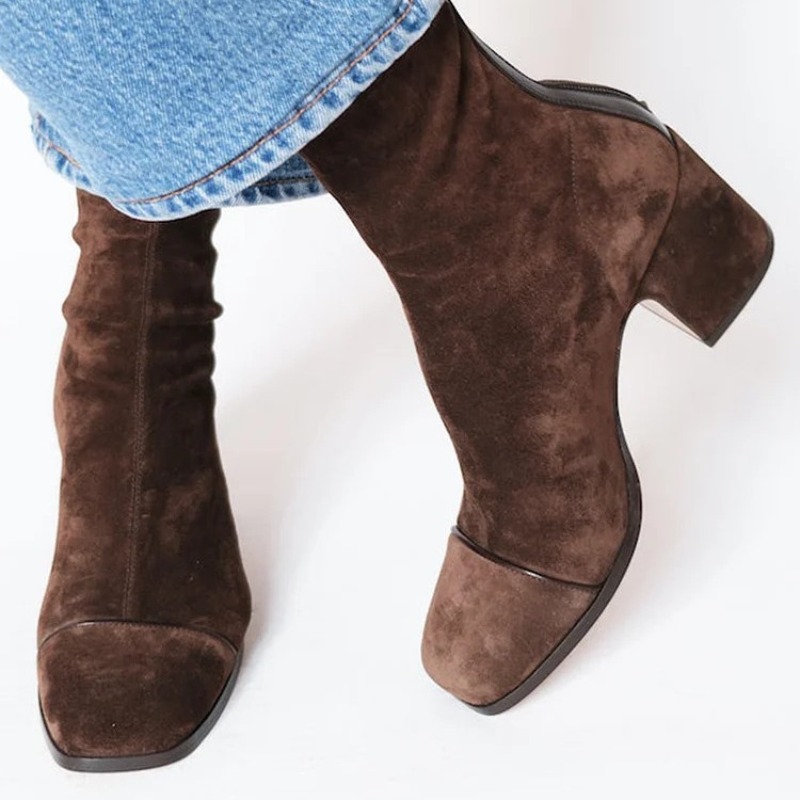 Suede Leather Women's Boots Po - Leather Work Western review and price
