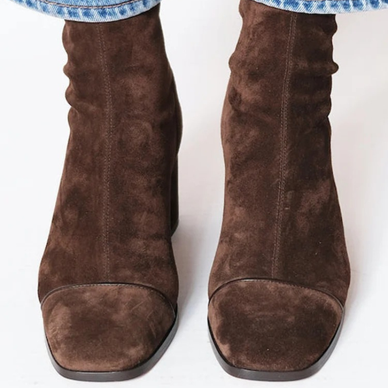Suede Leather Women's Boots Po - Leather Work Western review and price