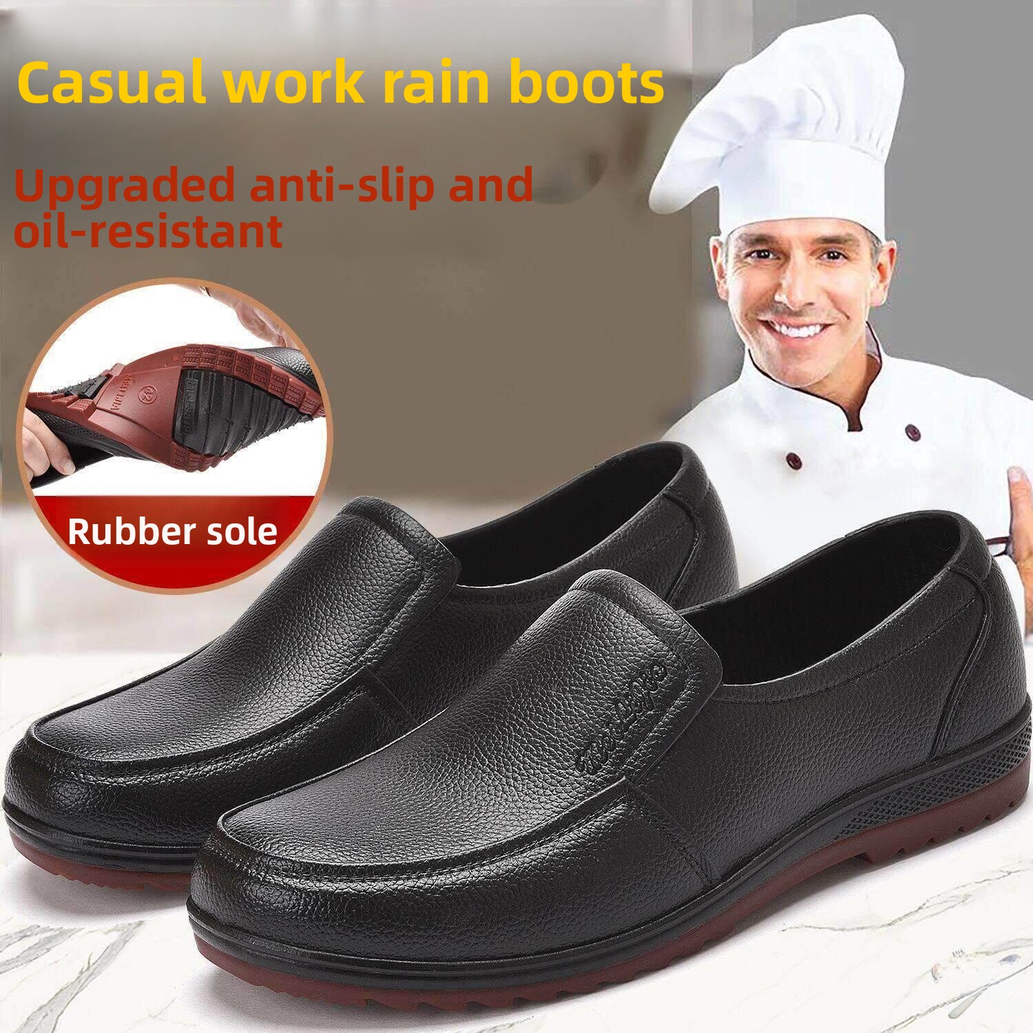 Men's Kitchen Work Shoes Short - Leather Work Youtube review and price