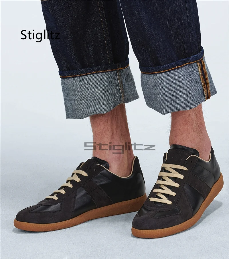Lace Up Flats Casual Sneakers  - Leatherwork Training review and price