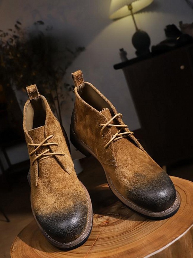 Fashion Versatile Male Lace-Up - Leatherwork Boots review and price